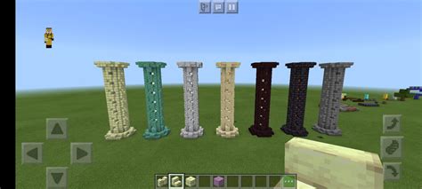 A pillar design that can be used with any stair and wall variant and a center block : r/Minecraft