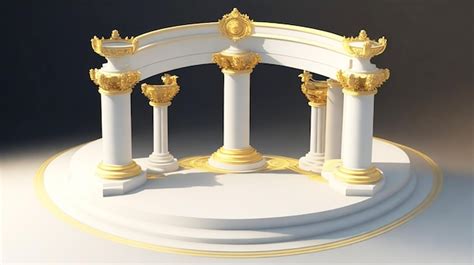 Premium AI Image | Round stage in the classical round stage 3d rendering AI Image