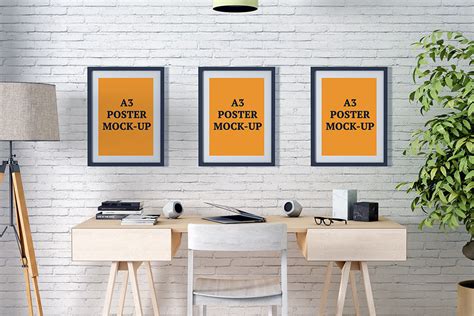 Download This Free A3 Posters Mockup in PSD - Designhooks