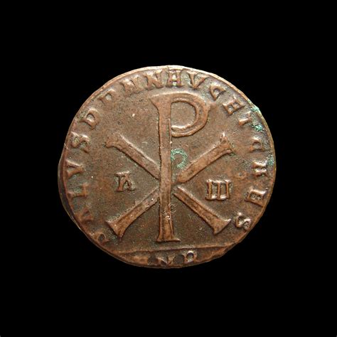 Roman Coin with Chi-Rho Symbol // 350-353 AD - Ancient Resource - Touch of Modern