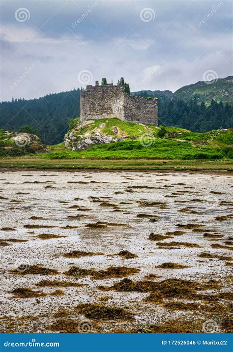 Ruins of Castle Tioram during Low Tide. Loch Moidart, Lochaber ...