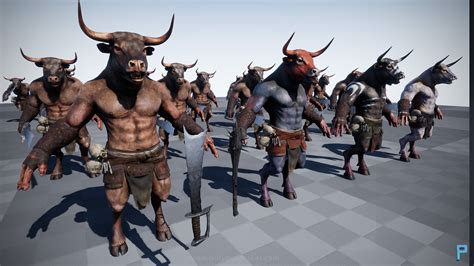 Minotaur Barbarian in Characters - UE Marketplace