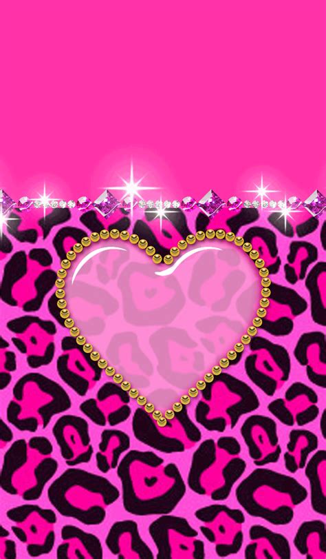 It is the theme of pink leopard pattern and bijou. | Pink glitter wallpaper, Love pink wallpaper ...