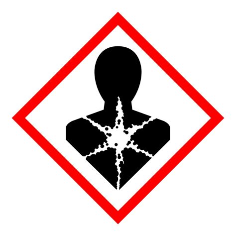 Longer Term Health Hazard,GHS Hazard Pictogram Isolate On White ...