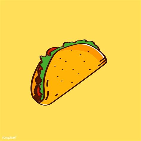 Hand drawn traditional taco Mexican food vector | free image by rawpixel.com / nap | Taco ...