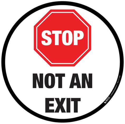 Stop Not An Exit Floor Sign | Creative Safety Supply