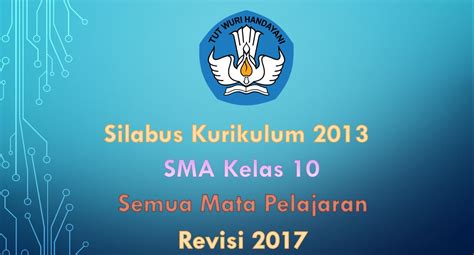 Contoh Silabus SMA Kelas X Kurikulum 2013 Semua Mata Pelajaran - Materi Pendidikan Sekolah