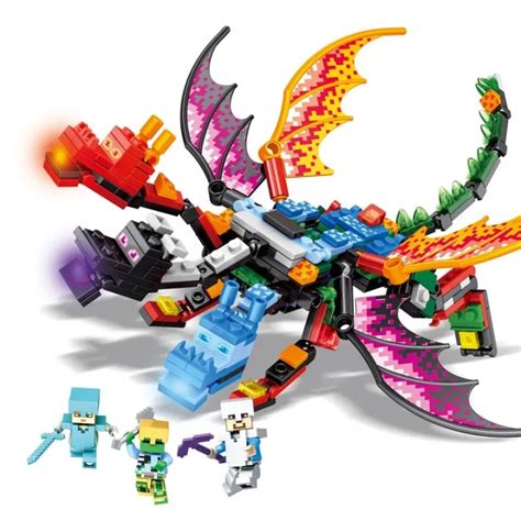 Minecraft Cave Street View Dragon Toy Assembled Building Blocks เข้ากันได้กับ Lego | Lazada.co.th