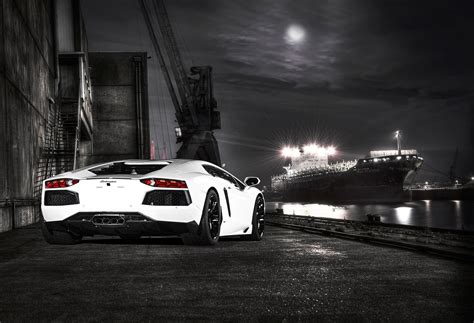 White Lamborghini Aventador Rear 5k Wallpaper,HD Cars Wallpapers,4k Wallpapers,Images ...