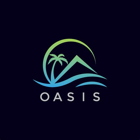 Modern Oasis Flat Logo design 7319638 Vector Art at Vecteezy