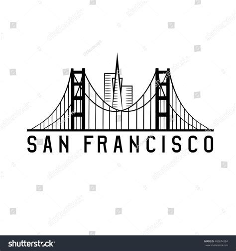 Skyline San Francisco Skyline Vector Design Stock Vector (Royalty Free) 405674284 | Shutterstock