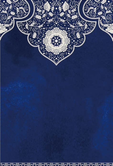 Blue Antique Vintage Wedding Background. Islamic art pattern, Background vintage, Wedding ...