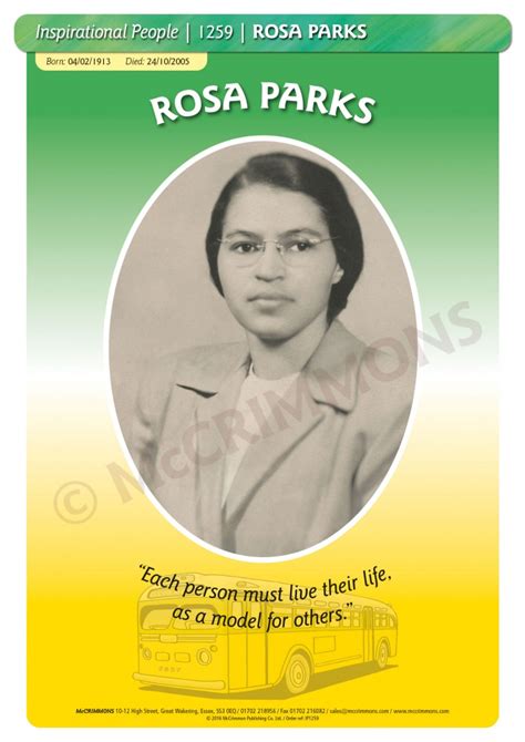 Rosa Parks - Poster A3 (IP1259), poster, inspirational people collection