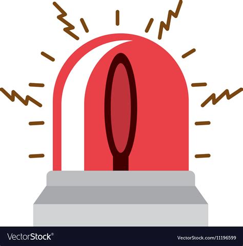 Emergency siren device Royalty Free Vector Image