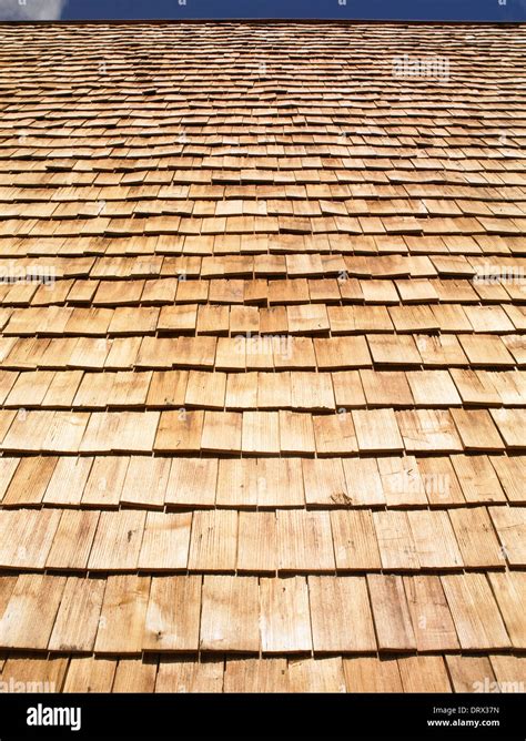 Wooden roof tiles Stock Photo - Alamy