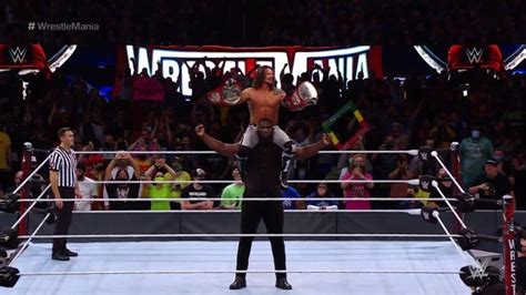 AJ Styles and Omos win Raw Tag Team titles at WrestleMania 37