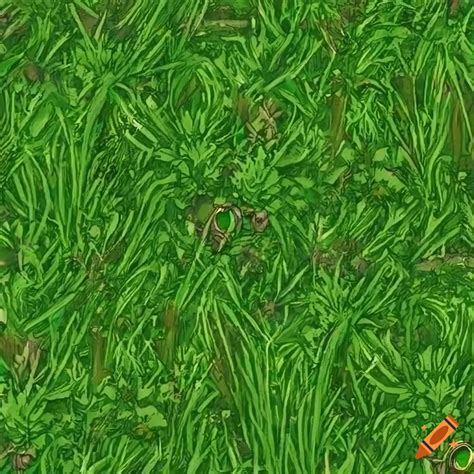 Top view grass texture in 90's anime style on Craiyon