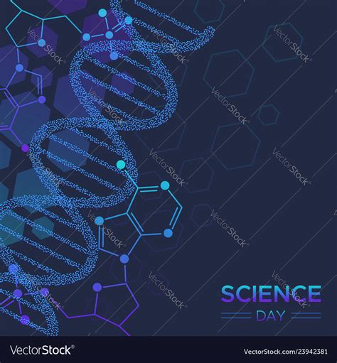 Science day biology dna strand background Vector Image