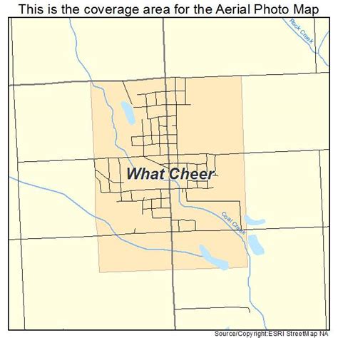 Aerial Photography Map of What Cheer, IA Iowa