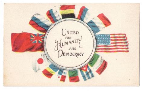 WWI Flags Allies Entente Powers United for Humanity | Topics - History, Postcard / HipPostcard