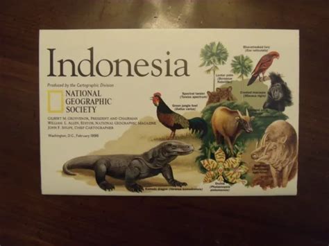NATIONAL GEOGRAPHIC MAP Indonesia February 1996 $2.99 - PicClick