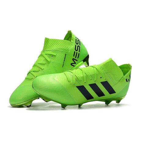 World Cup adidas Nemeziz 18.1 Messi FG Soccer Cleats - Green Black