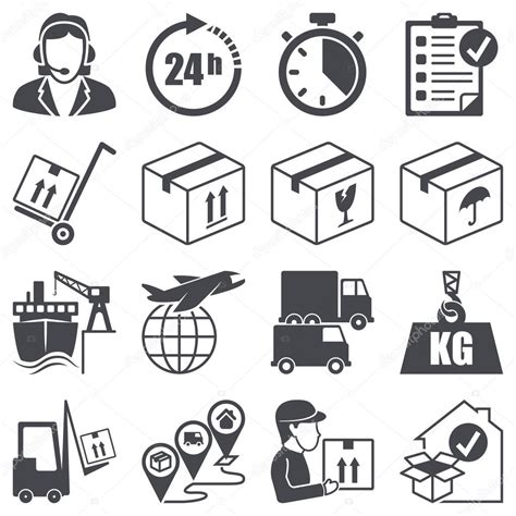 Icons set: Logistics — Stock Vector © spiral_media #24466177