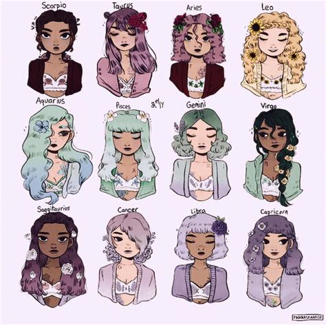 thongfashionmodel: Zodiac Sign Hairstyles Chart