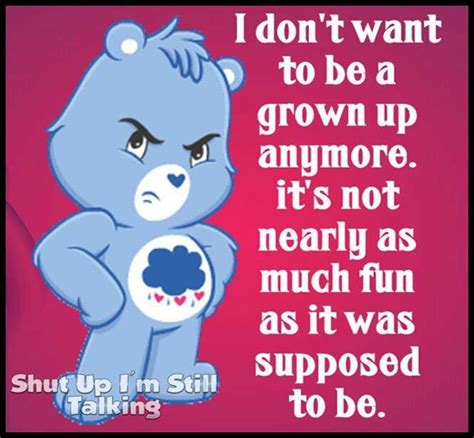 Grumpy bear has a valid point | Cute quotes, Bear quote, Funny quotes