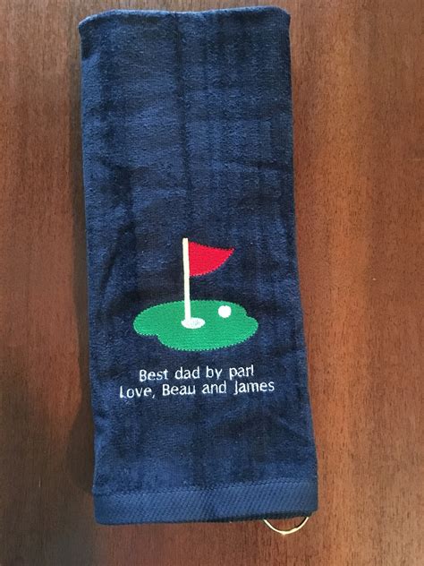 Golf towel with custom embroidery | Etsy