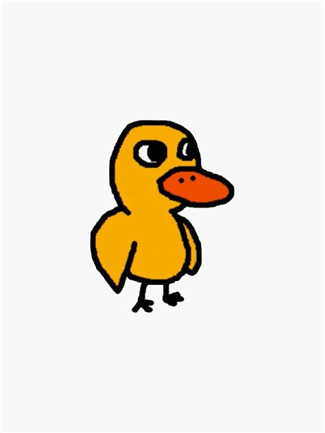 "The duck from the duck song" Sticker for Sale by chickinduck | Redbubble