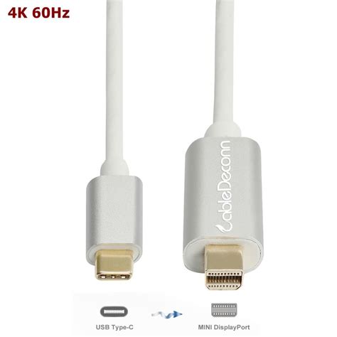 thunderbolt 3 to thunderbolt 2 cable USB-C to Mini displayPort adapter Type C mini dp Male to ...