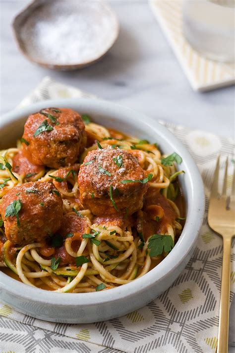 Zucchini Noodles With Meatballs | 20 Comforting Veggie Noodle Recipes ...