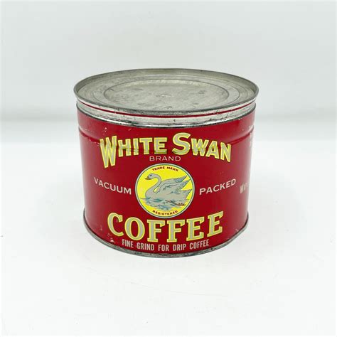 Vintage Dauas Texas White Swan 1lb Coffee Can – Long Beach Antique Mall