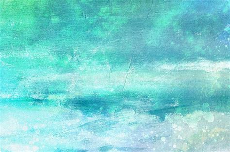 Aqua Abstract Painting Background Stock Photo - Image of color, canvas ...