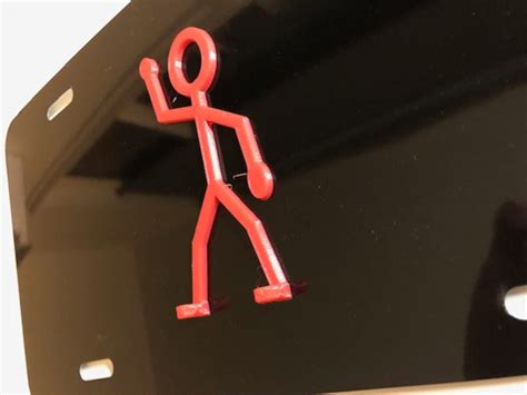 Stick Figure Waving Hello in 3D Version Unique License | Etsy