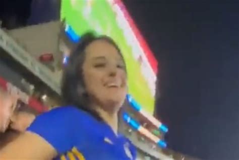 Soccer Fan Flashes Chest During CF Pachuca, Tigres UANL Game