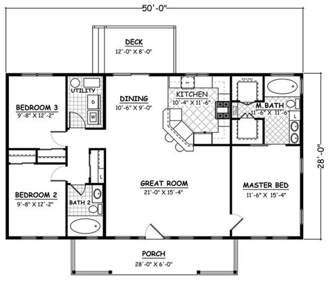 House Plan 526-00080 - Ranch Plan: 1,400 Square Feet, 3 Bedrooms, 2 Bathrooms | Ranch house ...