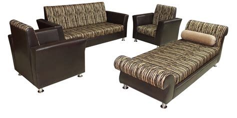 Buy Eartigo Sofa Set (3 + 1 + 1) with Diwan in Brown Colour by Crystal Furnitech Online - Sofa ...