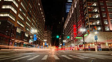 Downtown Detroit Skyline at Night - Blue Renaissance Center - Michigan ...