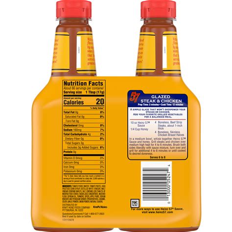 Heinz 57 Secret Blend Sauce, 2 ct Pack, 20 oz Bottles - Walmart.com