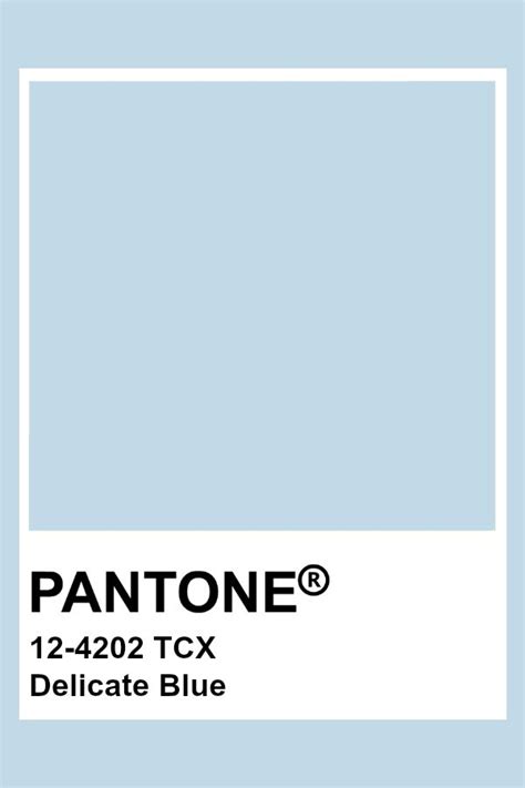 PANTONE 12-4202 TCX Delicate Blue #pantone #color #lightblue | Pantone, Palett, Paletter