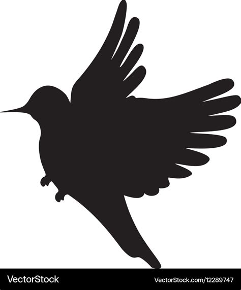 Cute bird silhouette Royalty Free Vector Image