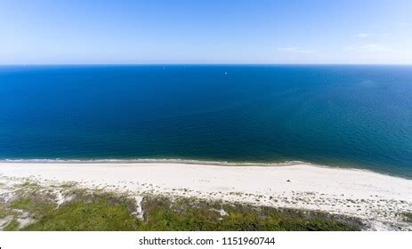 Aerial View Fort Morgan Beach On Stock Photo (Edit Now) 1151960744