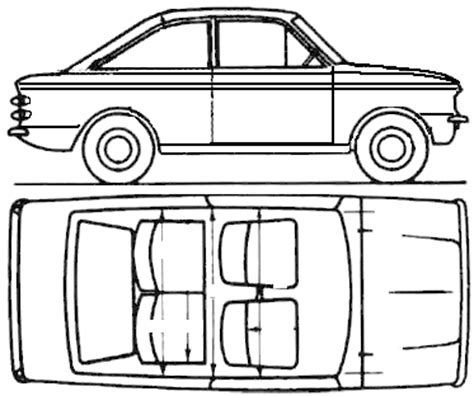 1970 Hillman Imp Californian Coupe blueprints free - Outlines