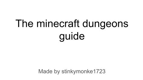 The minecraft dungeons guide : r/MinecraftDungeons