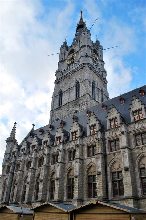 Architecture of Ghent, Belgium. Town Hall Editorial Image - Image of ...