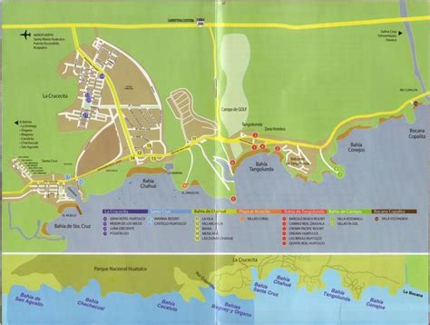 Bays of Huatulco and La Crucecita-Map | Things to do, Mexico travel, Stuff to do