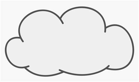 Cute Free Black And White Cloud Clipart - Cloud, HD Png Download - kindpng