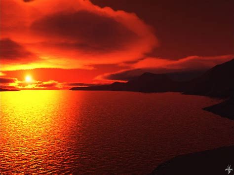 Red sunset Landscape